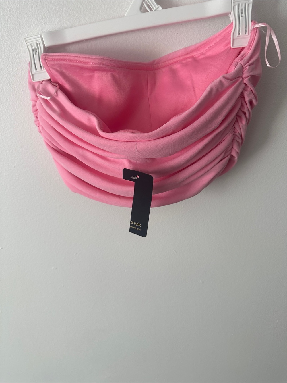 Pink Ruched Mini Skirt - Picture 2 of 2